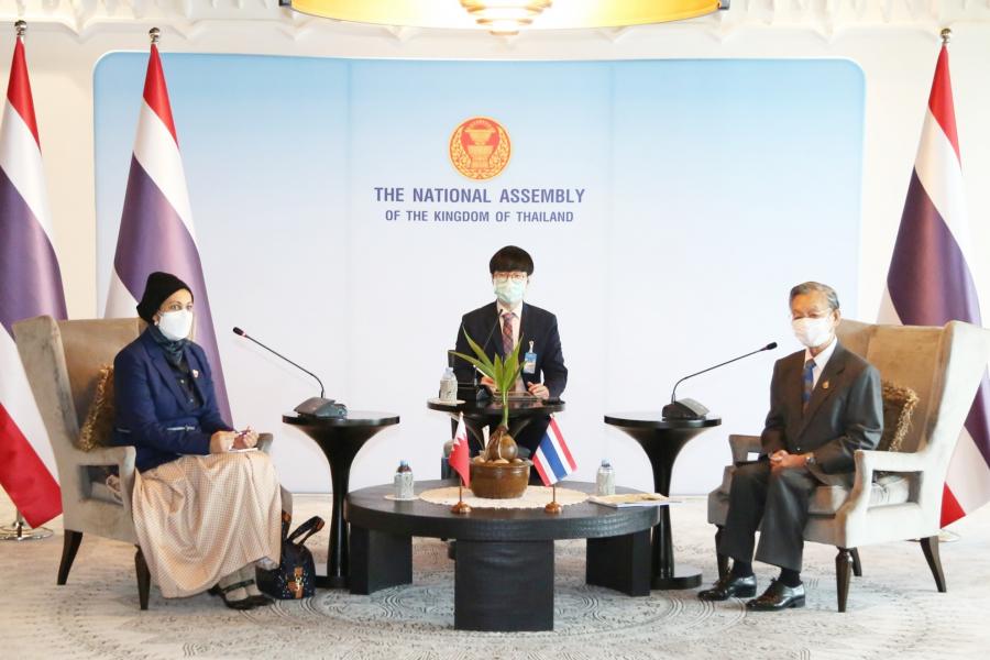 新任挨拶のため、駐タイバーレーン王国大使国会議長表敬訪問 両国の緊密な関係強化へ協力