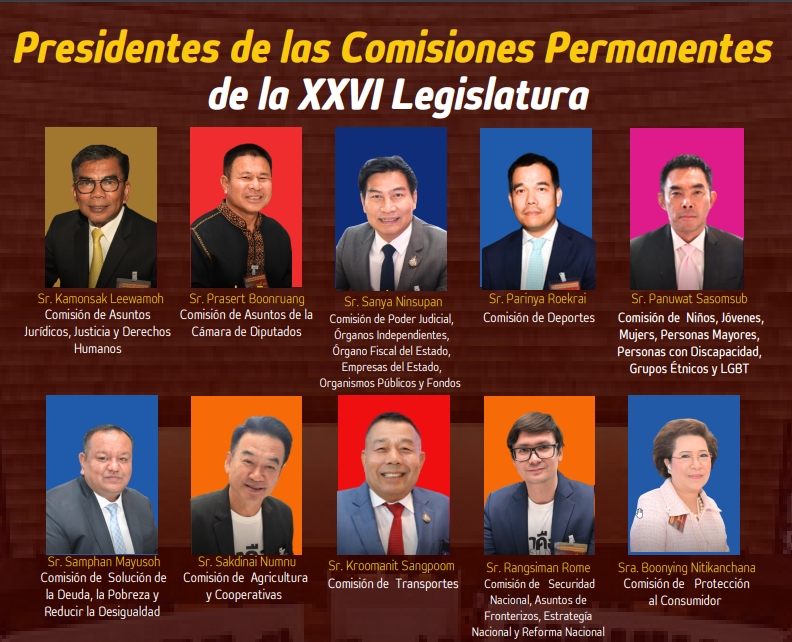 Presidentes de las Comisiones Permanentes de la XXVI Legislatura (versión actualizada)
