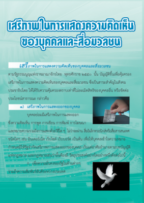 แผ่นพับ เสรีภาพในการแสดงความคิดเห็นของบุคคลและสื่อมวลชน