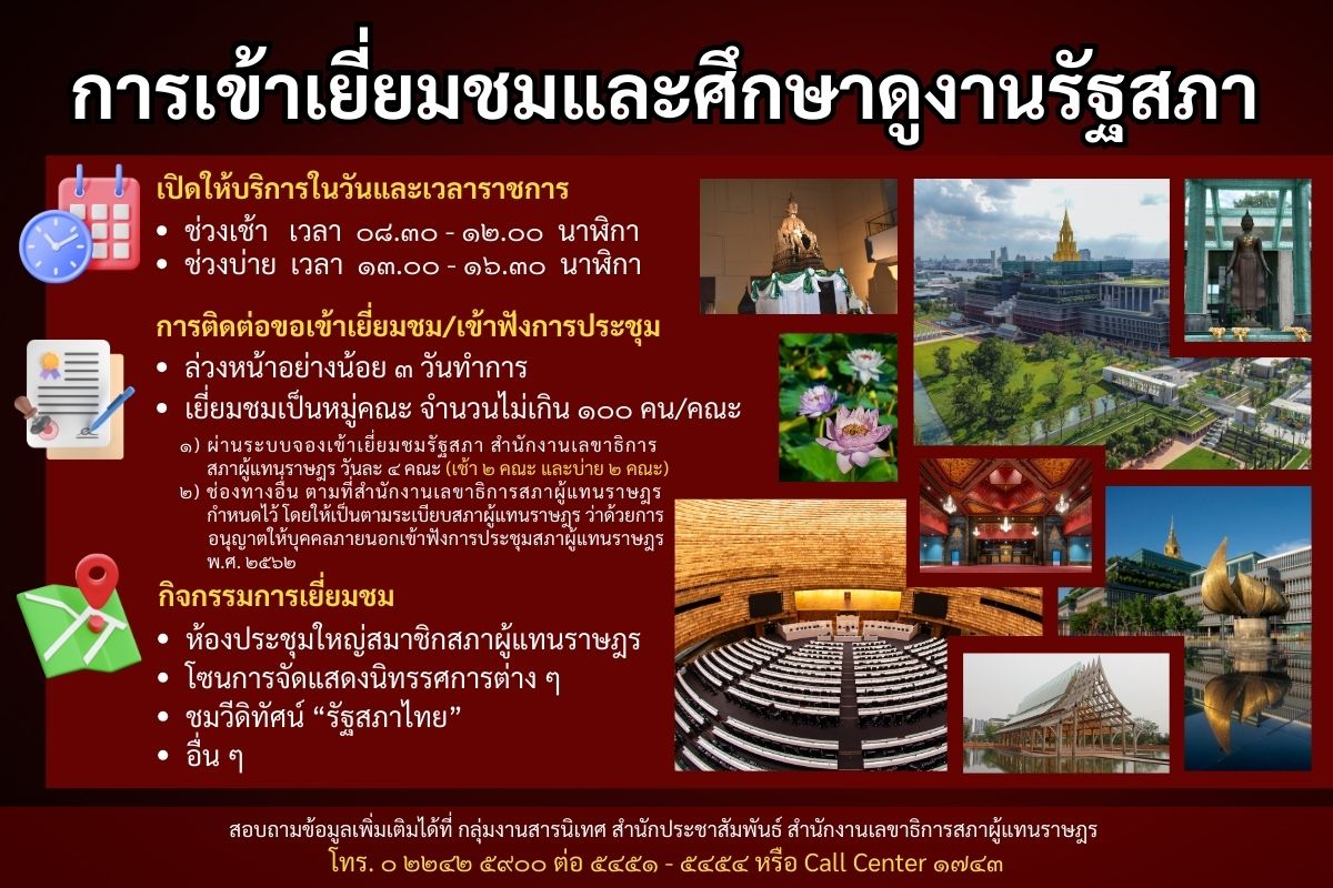 การเข้าเยี่ยมชมและศึกษาดูงานรัฐสภา