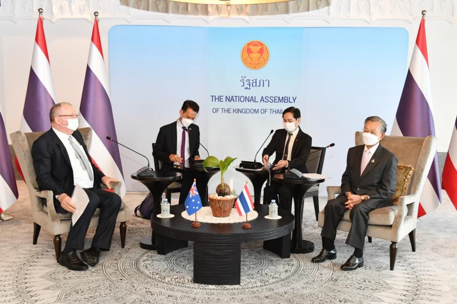 駐タイオーストラリア大使が離任の挨拶のため国会議長を表敬訪問
