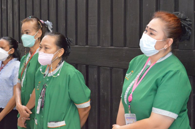 กิจกรรมการเตรียมความพร้อมให้กับพนักงานทำความสะอาด บริเวณพื้นที่เข้ารับการตรวจประเมิน